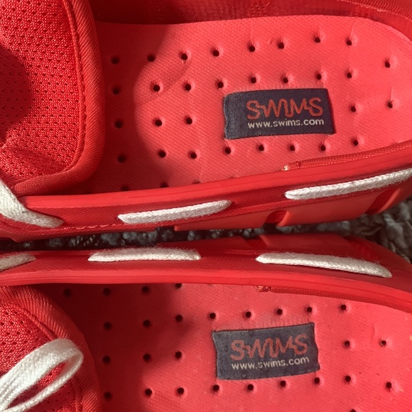 Swims Orange Red Braided Lace Loafer Slip On - Size 6 - Picture 8 of 8